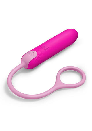 Bang Silicone Rechargeable Bullet with Retrieval Cord - Pink