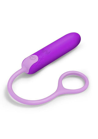 Bang Silicone Rechargeable Bullet with Retrieval Cord - Purple