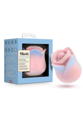 Blush Collection Kissing Rose Rechargeable Silicone Clitoral Stimulator - Pink