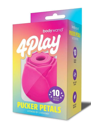 Bodywand 4play Pucker Petals Rechargeable Clitoral Stimulator - Pink