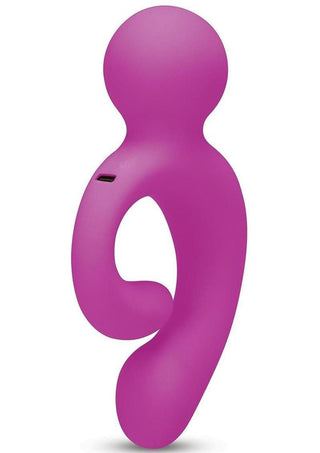 Bodywand Triple Play Threeplay Pro Rechargeable Silicone Triple-Stim Wand Massager - Pink