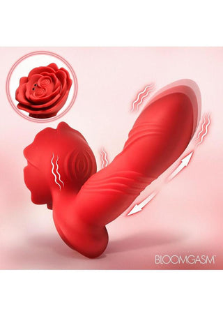 Boomgasm Rose Thrust Rechargeable Silicone Vibrator