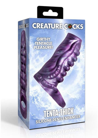 Creature Cock Tenta-Thick Silicone Penis Enhancer - Purple