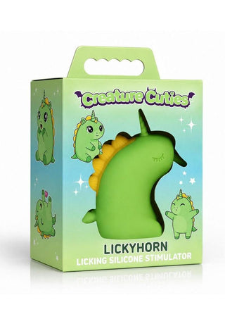 Creature Cuties Lickyhorn Licking Rechargeable Silicone Stimulator - Green