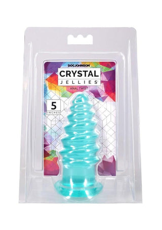 Crystal Jellies Anal Twist - Teal - 5in