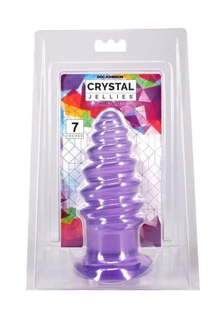 Crystal Jellies Anal Twist - Purple - 7in