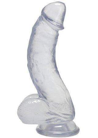 Crystal Jellies Curved Realistic Cock with Balls