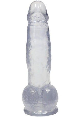 Crystal Jellies Curved Realistic Cock with Balls