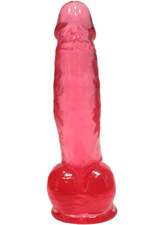 Crystal Jellies Curved Realistic Cock with Balls