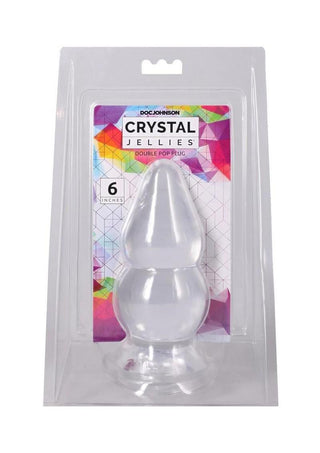 Crystal Jellies Double Pop Plug - Clear - 6in