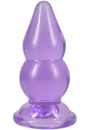Crystal Jellies Double Pop Plug - Purple - 6in