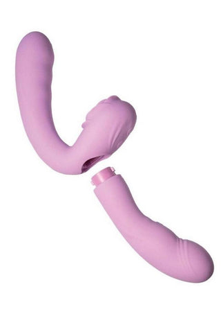 Desire Two-Piece Dual Rechargeable Silicone Vibrator - Lavender