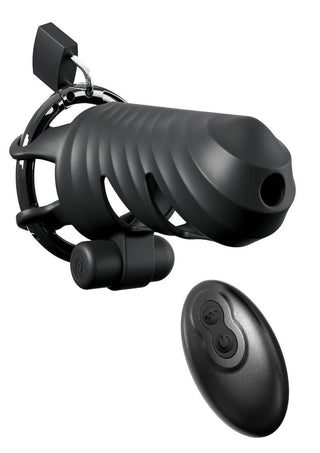 Fantasy C-Ringz Remote-Controlled Vibrating Cock Blocker - Black