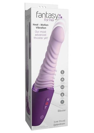 Fantasy For Her Luxe Thrust Rechargeable Silicone Vibrator - Lavender/Purple