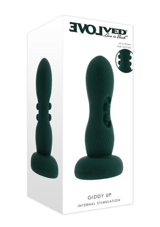 Giddy Up Rechargeable Silicone Anal Plug - Black