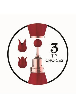 Gold Glam Tri-Tip Silicone Rechargeable Vibrator