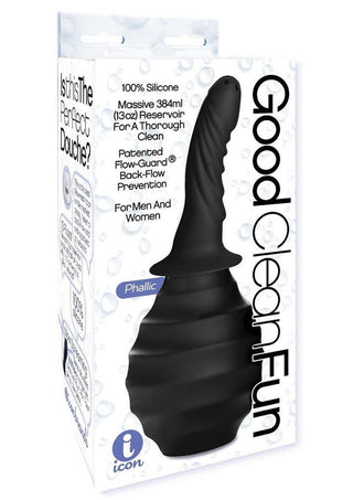 Good Clean Fun Silicone Phallic Douche - Black