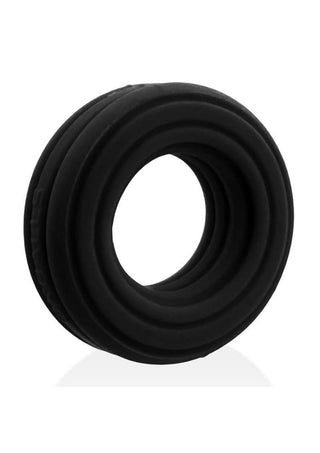 Hunkyjock Roto Grooved Gripper Ribbed Cockring - Black Fog