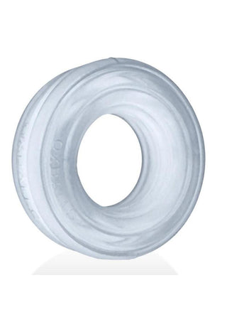 Hunkyjock Roto Grooved Gripper Ribbed Cockring - Clear Steam