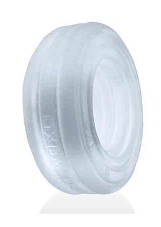 Hunkyjock Roto Grooved Gripper Ribbed Cockring - Clear Steam