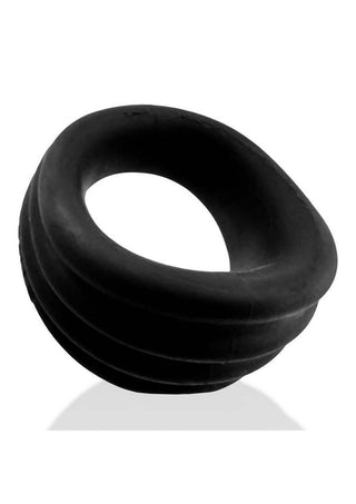 Hunkyjunk Expander Slimmer Scoop Style Silicone Cockring - Black Fog