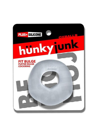 Hunkyjunk Fit Bulge Hung-Style Silicone Cockring - Clear Steam - Clear