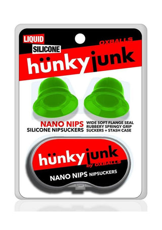 Hunkyjunk Nano Nips Just The Tip Silicone Nipple Nubs - Lizzard - Green