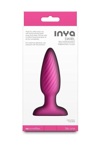 Inya Swirl Rechargeable Silicone Ribbed Anal Plug