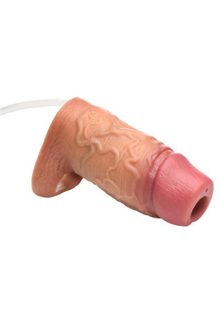 Jock Silicone Penis Squirting Enhancer with Ball Strap