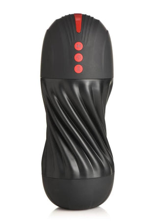 Jock Sucking and Vibrating Rechargeable Masturbator
