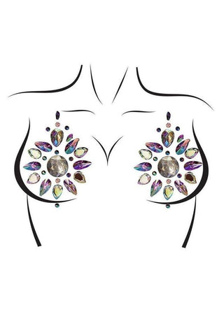 Leg Avenue Cressida Nipple Jewels Stickers (2 Packets - Multicolor