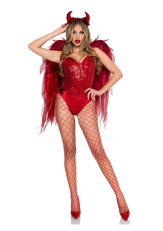 Leg Avenue Dark Enchantress Chiffon Wings and Horn Headband