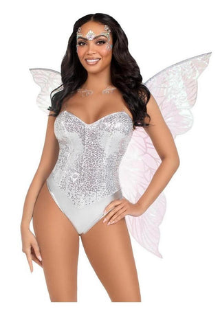 Leg Avenue Iridescent Strapless Fairy Wings - Clear - One Size