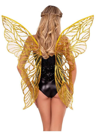 Leg Avenue Iridescent Strapless Fairy Wings - Gold - One Size