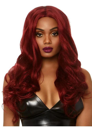 Leg Avenue Long Wavy Wig - Burgundy - 27in
