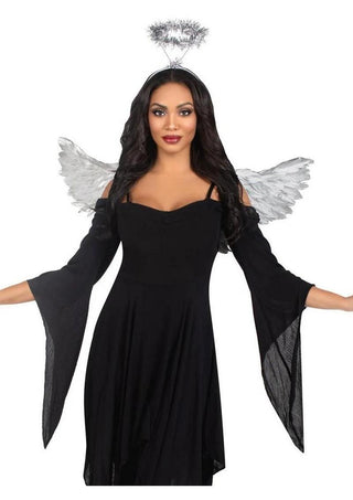 Leg Avenue Metallic Angel Wings and Tinsel Halo Headband