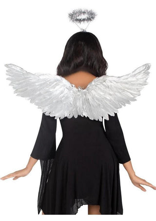 Leg Avenue Metallic Angel Wings and Tinsel Halo Headband