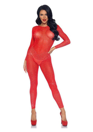 Leg Avenue Sheer Rhinestone Catsuit