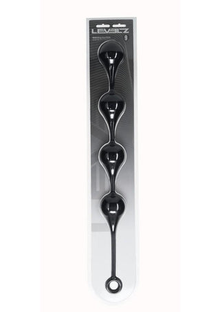 Levelz Waterdrop Silicone Anal Balls - Black - XXLarge - 60mm