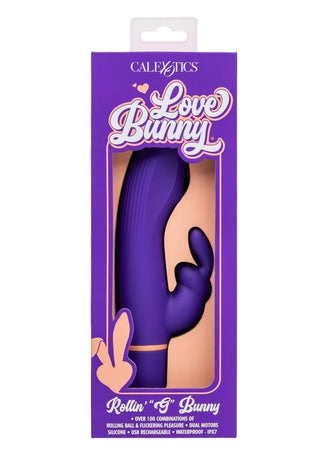 Love Bunny Rollin' G Bunny Rechargeable Silicone Dual Motor Vibrator - Purple