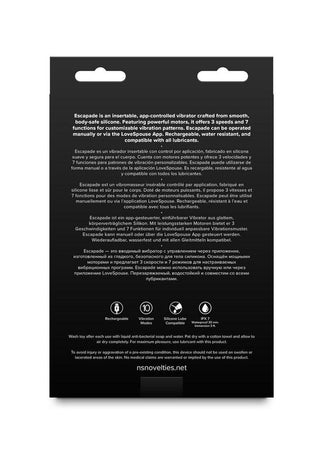 Love Notes Escapade Rechargeable Silicone App Compatible Vibrator