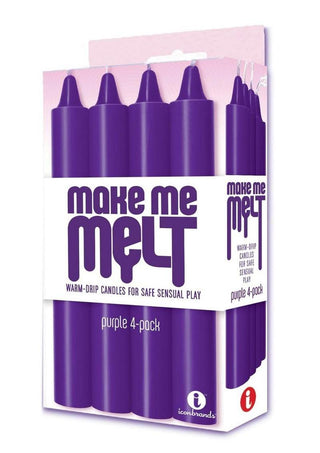 Make Me Melt Drip Candles - Purple - 4 Pack