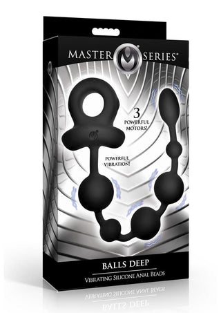 Master Series Balls Deep Vibrating Silicone Anal Beads - Black