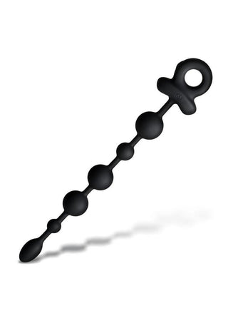 Master Series Balls Deep Vibrating Silicone Anal Beads - Black
