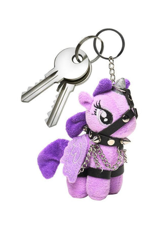 Master Series Raven Plum Bondage Pony Keychain - Purple