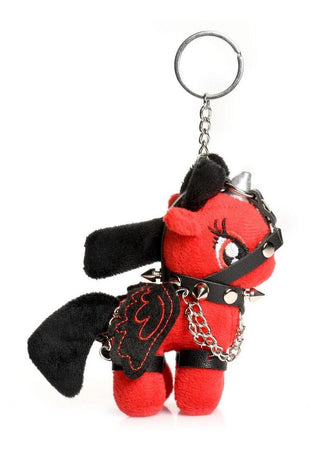 Master Series Scarlett Chainheart Bondage Pony Keychain - Red