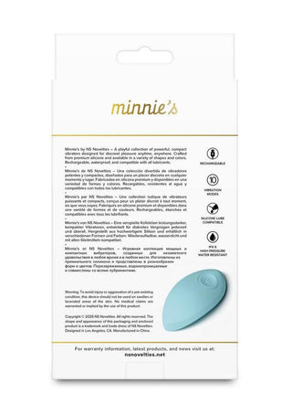 Minnie's Pop Rechargeable Silicone Insertable Panty Vibe with Remote Control