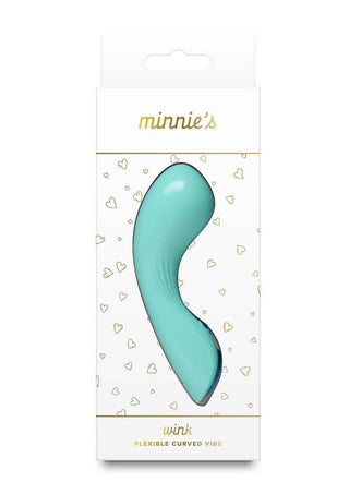Minnie's Wink Rechargeable Silicone G-Spot Vibrator - Aqua