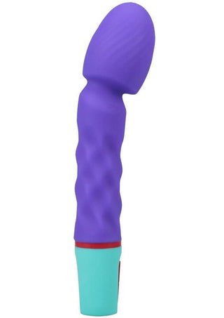 Mood Intense G Rechargeable Silicone G-Spot Wand - Purple/Teal