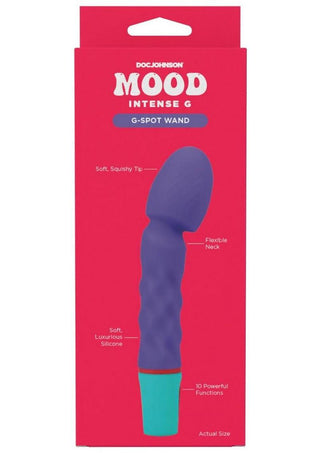 Mood Intense G Rechargeable Silicone G-Spot Wand - Purple/Teal